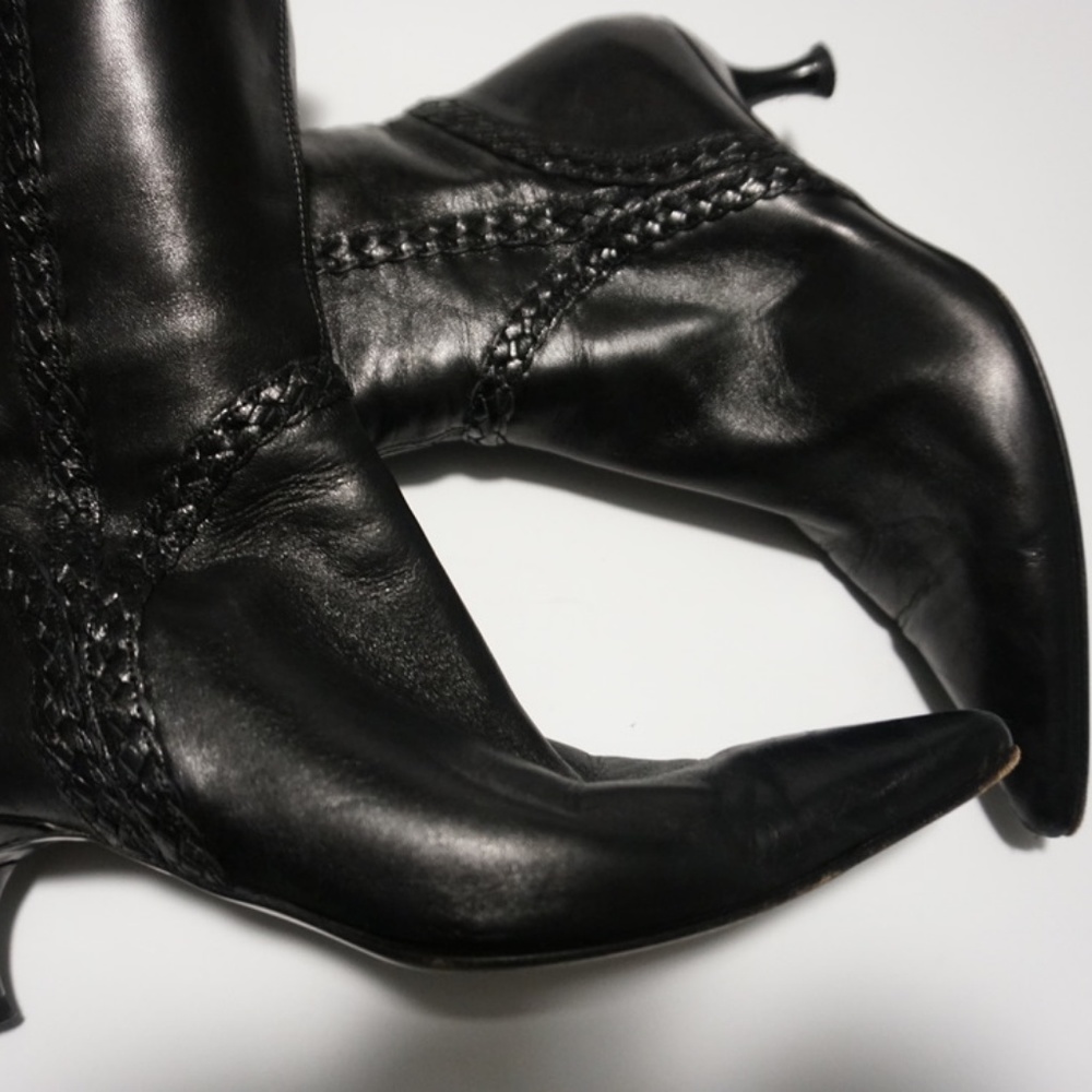 Via Spiga Black Leather Boot  Size 6